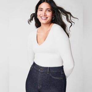 SPANX white fit-to-you long sleeve